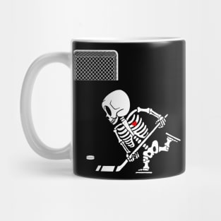 hockey skeleton halloween Mug